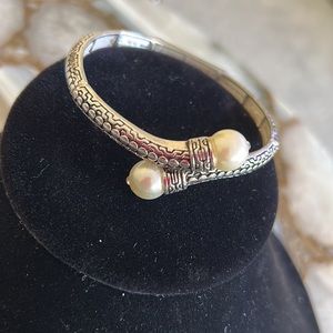 Antiqued Silver Pearl Tipped Bracelet, NWT